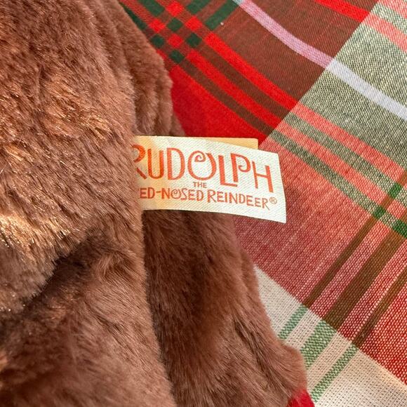 Gemmy Rudolph Red Nose Reindeer Plush Singing Toy Christmas Holiday Light Up - Picture 3 of 4